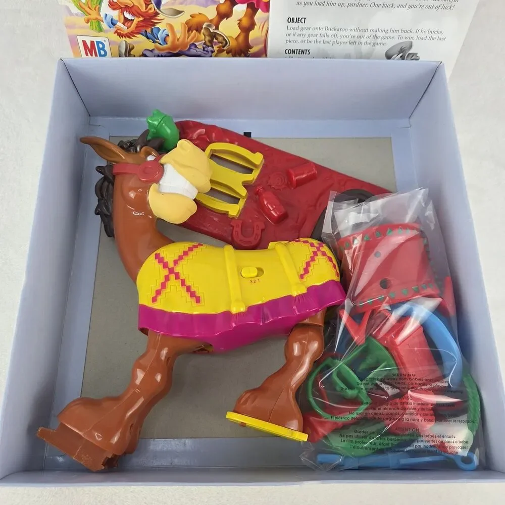 Milton Bradley Buckaroo Game Saddle Stacking Buckeroo 2004 Vintage 100% Complete
